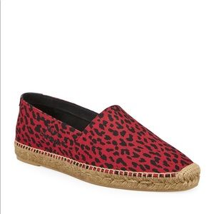 Saint Laurent Signature Leopard Print Espadrille